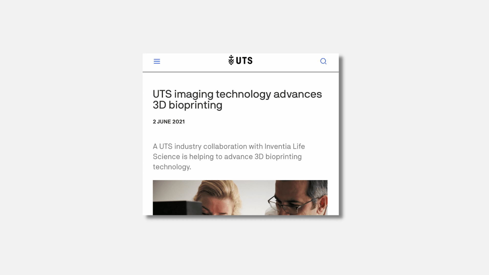 UTS imaging technology advances 3D bioprinting | UTS Sydney