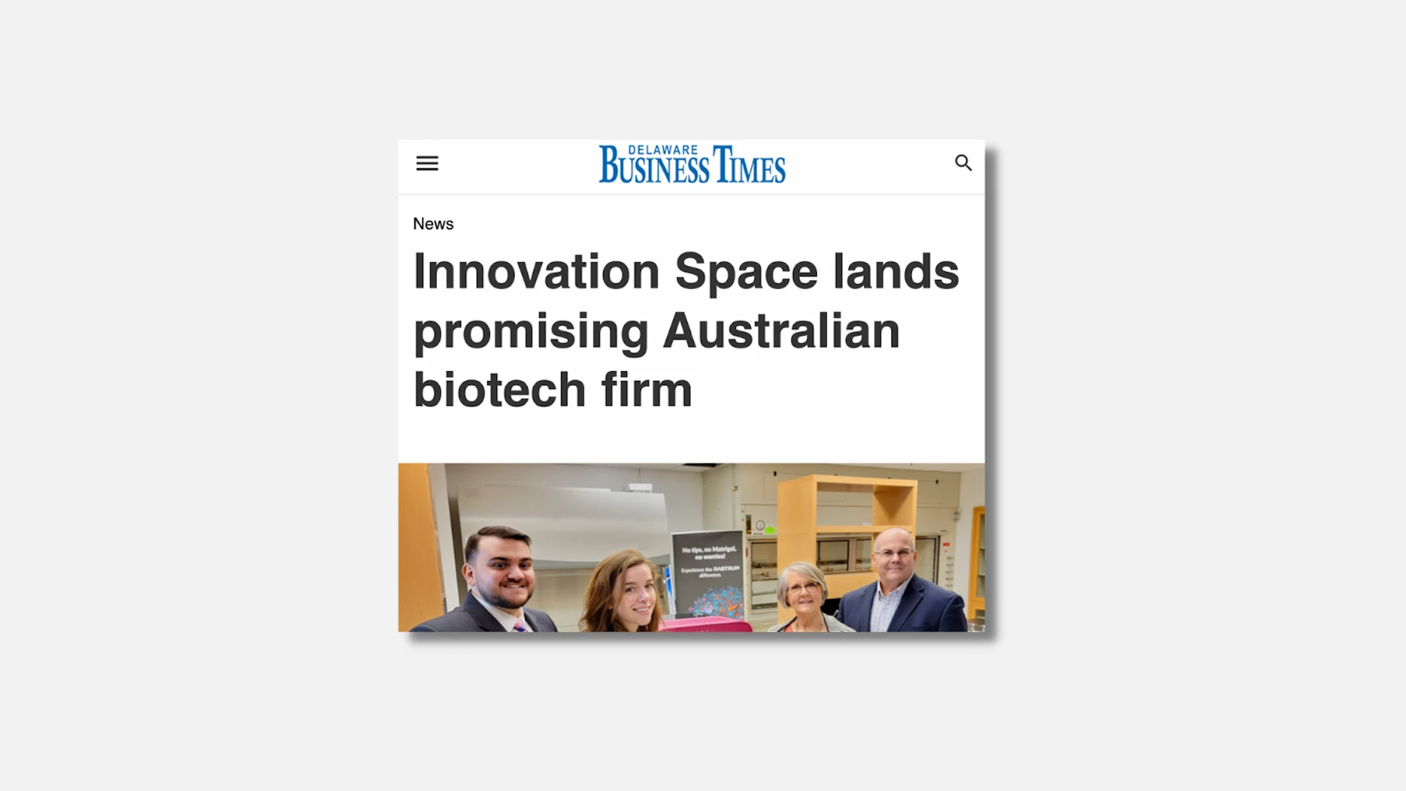 Innovation Space lands promising Australian biotech firm | Delaware Business Times